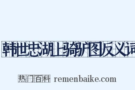 韩世忠湖上骑驴图反义词是什么意思的图片